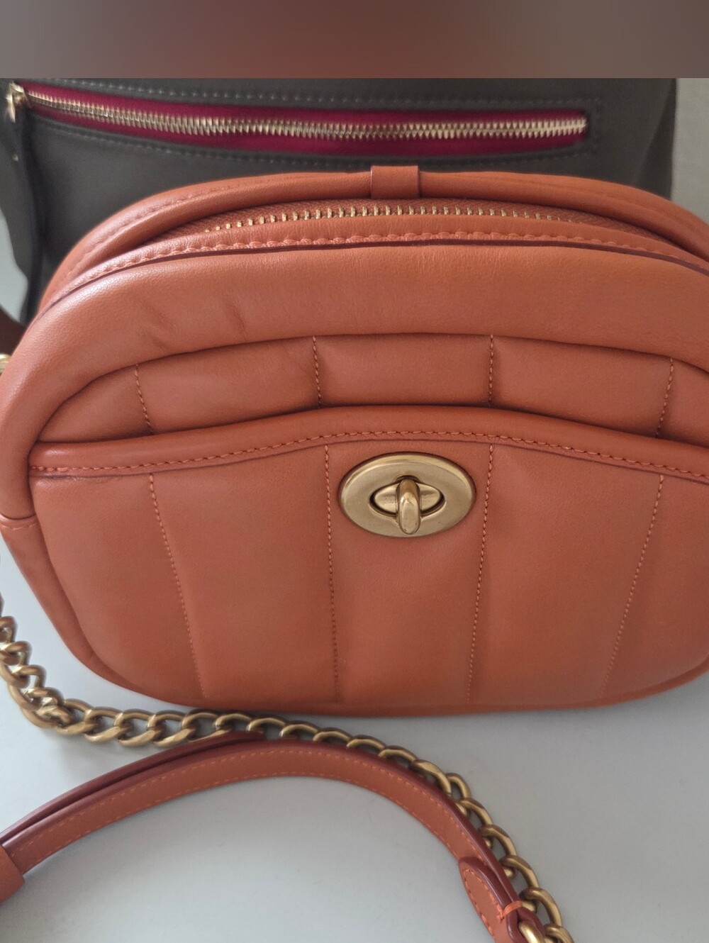 Coach 1941 Quilted Leather Crossbody Camera bag in Canyon - Picture 2 of 12